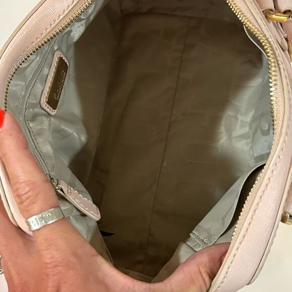 Furla Blush Pink Leather Satchel – Elegant Structured Top Handle - Picture 9 of 12